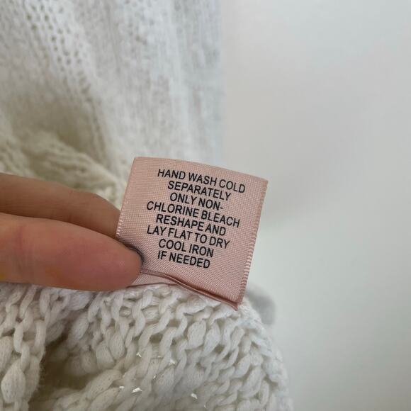 Philosophy Womens Tank Sz L Crochet Festival Boho Beachy Hippie Natural Earthy - Picture 8 of 8